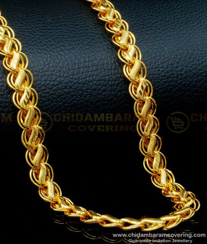 SHN100 - Gold Plated Men’s Wear Heavy Thick One Gram Gold Boys Chain Design 