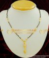 SHN033 - Latest Modern Gold Hindu Mangalsutra Diamond Design Pendant with Black Beads Chain 