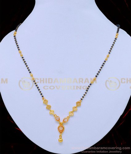 SHN080 - Unique Ad Stone Dollar Short Mangalsutra Imitation Jewellery Online