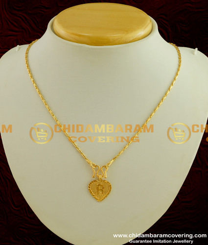 SCHN062 - Gold Plated Alphabet ‘R’ Letter Pendant with Chain for Boys and Girls