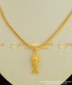 SCHN076 - Most Popular Gold Fish Pendant with Solid Matching Short Chain Online