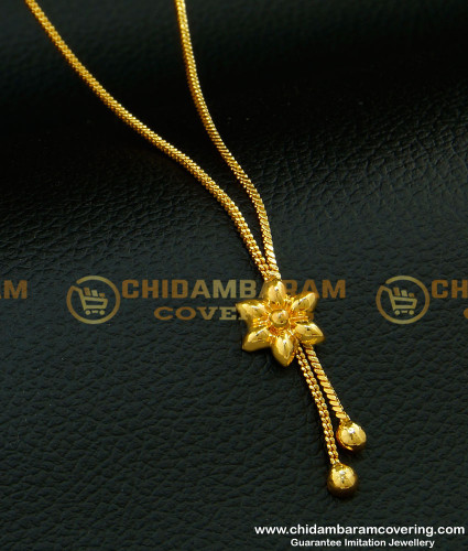 SCHN223 - Latest Simple Light Weight Beautiful Small Dollar with Attached Short Chain 