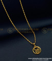 om pendant, dollar chain, one gram gold jewellery, short chain with dollar, small chain dollar, 