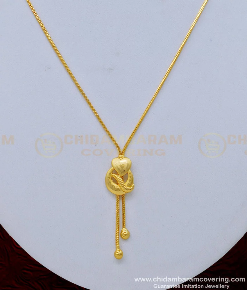 Buy One Gram Gold Daily Wear Simple Gold Design Pendant Chain for ...