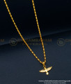 One Gram Gold Cute Small Size Flying Bird Pendant Short Chain