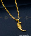 Gold Plated Lion Nail Locket Design with Short Chain for Men