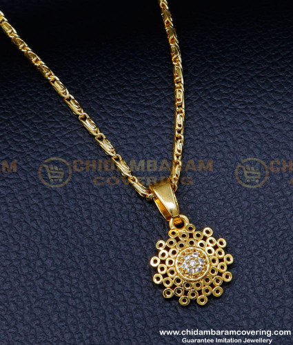 SCHN469 - Latest Daily Wear Chain with Gold Pendant for Women 
