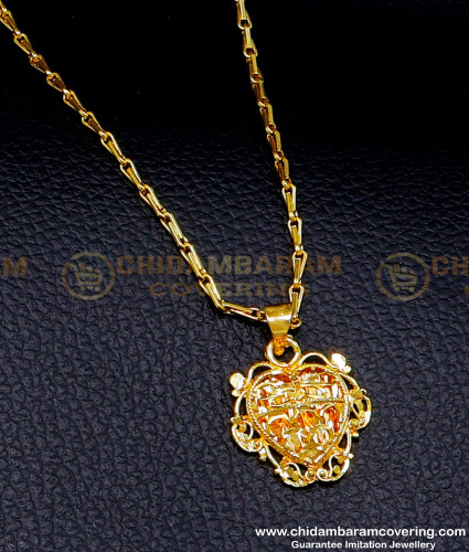 SCHN490 - New Simple Daily Use Gold Plated Chain With Pendant