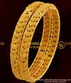Grand Look Double Side Leaf Design High Quality Bangles Gold Plated Jewellery Online