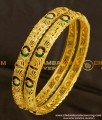 BNG077 - 2.6 Size Gold Look Light Weight Thin Enamel Design Bangles Gold Plated Jewellery Online