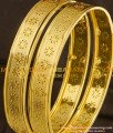 BNG083 - 2.8 Designer Gold Plated Flower Pattern Bangle Buy Online 