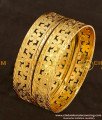 BNG120 - 2.6 Size High Quality Party Wear Floral Design Flat Bangles Design Online 
