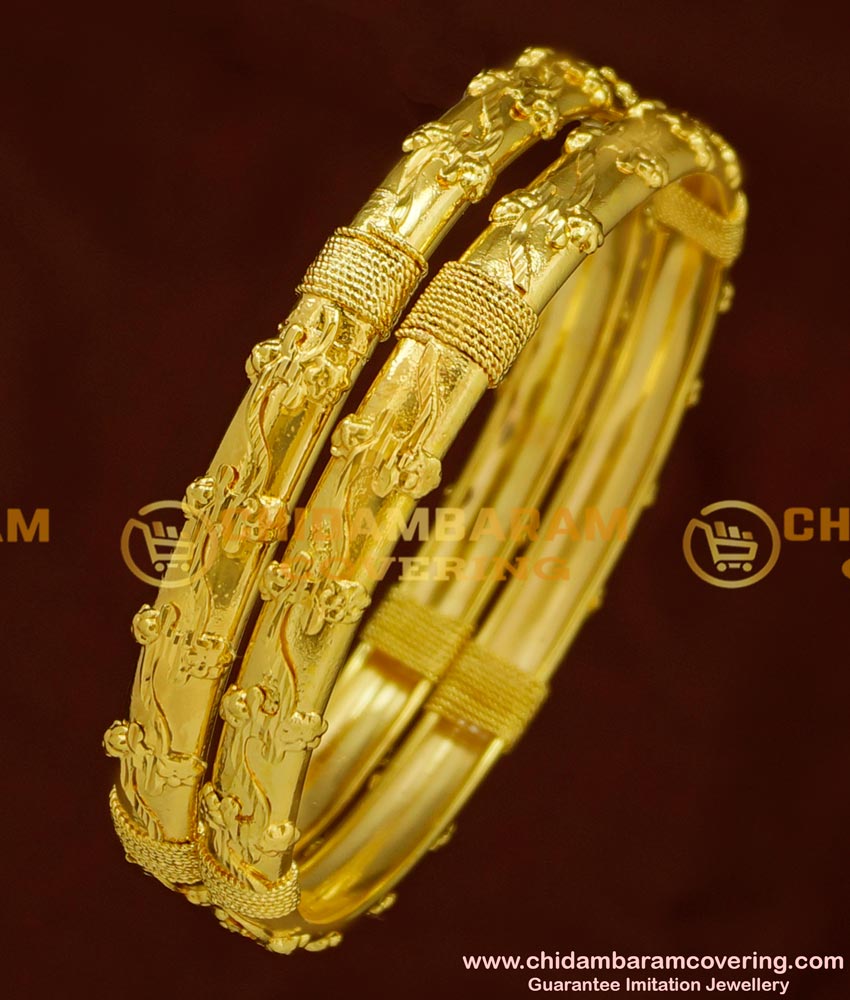 BNG151 - 2.8 Size Light Weight Daily Wear Gold Covering Guarantee Bangle Buy Online
