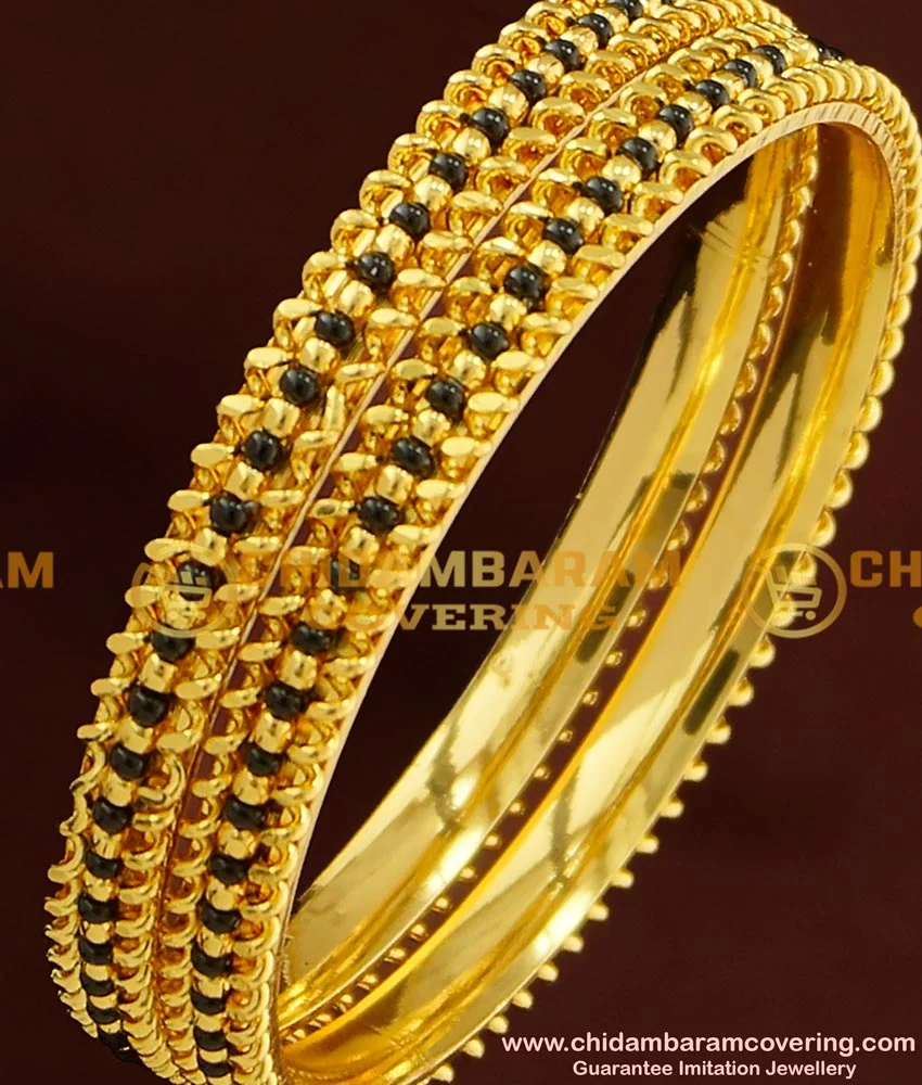Buy JHB Yellow Gold Plated Non-Precious Metal Brass Mangalsutra Bangle  Style Hand Bracelet for Women at Amazon.in