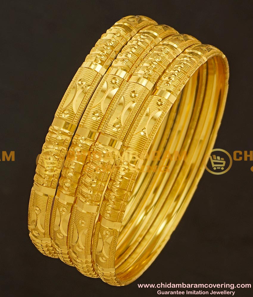 BNG180 - 2.10 Size Bridal Wear Light Weight Non Guarantee Set Of 4 Pieces Designer Bangle Online
