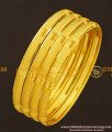 BNG181 - 2.6 Size Golden Colour Light Weight Non Guarantee Bangle Set Of 4 Pieces for Women
