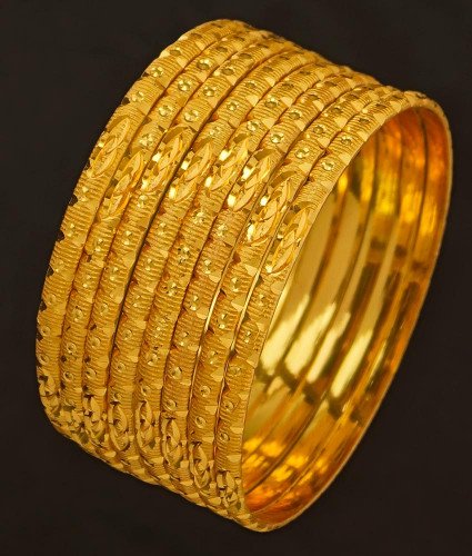BNG196 - 2.6 Size Latest 8 Pieces Thin Bangles Set Collection Non Guarantee Bangles Online