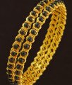 Bng203 - 2.6 Size Traditional Black Beads Gold Bangles Design One Gram Gold Karimani Bangles Online