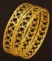 BNG205 - 2.4 Size Modern Light Weight Gold Bangles Designs Latest Heart Shape Bangles for Girls 