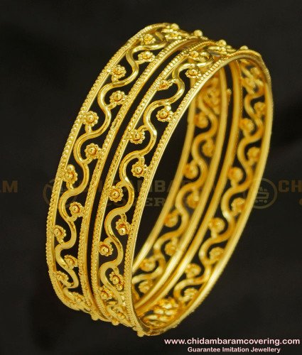 BNG221 - 2.4 Size Unique Light Weight Party Wear Bangles Design Artificial Jewellery 