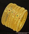 BNG292 - 2.6 Size Latest Collections Stunning Gold Gold Forming Indian Wedding Bangles Set 