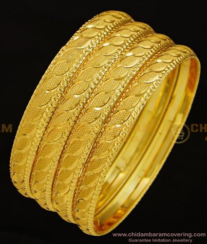 BNG294 - 2.4 Size Daily Wear Handcrafted Designer Broad 4 Bangles Set Best for Women