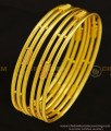 BNG308 - 2.6 Size One Gram Gold Plated Daily Use Bangles Three Line Kambi Valayal Set Online