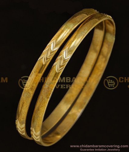 BNG322 - 2.8 Size Simple Daily Use Natural Color Impon Bangles Indian Jewellery Online