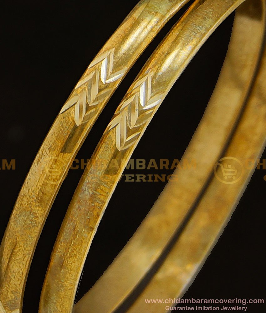 BNG322 - 2.6 Size Simple Daily Use Natural Color Impon Bangles Indian Jewellery Online