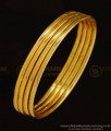 BNG327 - 2.4 Size One Gram Gold Daily Use Plain Bangles Design Set Of 4 Pcs at Best Price 