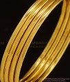 BNG327 - 2.4 Size One Gram Gold Daily Use Plain Bangles Design Set Of 4 Pcs at Best Price 