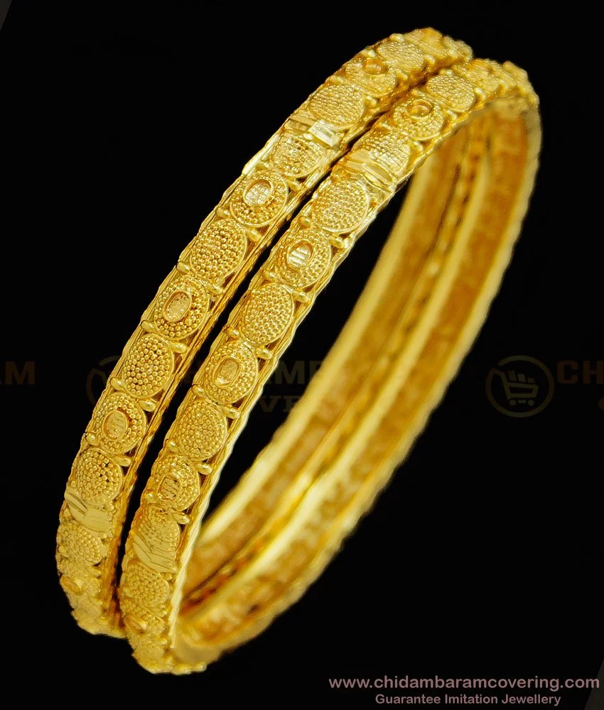 Buy New Pattern Gold Look Thin Bangles Design Gold Plated ...