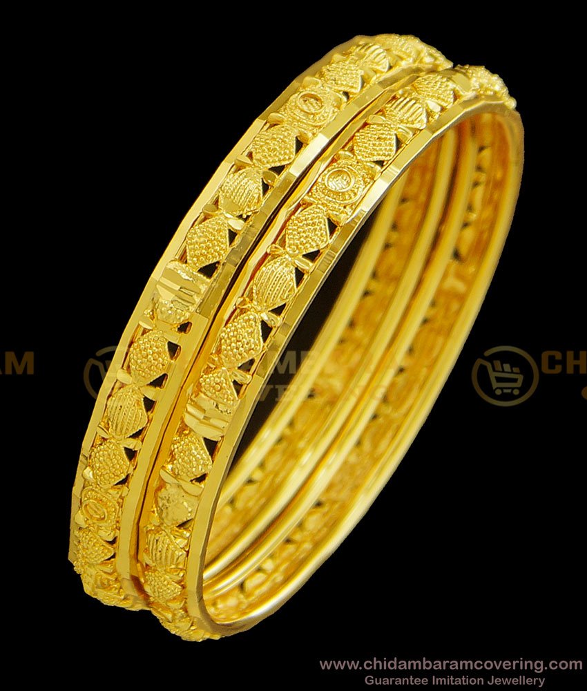 BNG386 - 2.8 Size New Pattern Real Gold Design Guaranteed Micro Gold Plated Bangles for Female