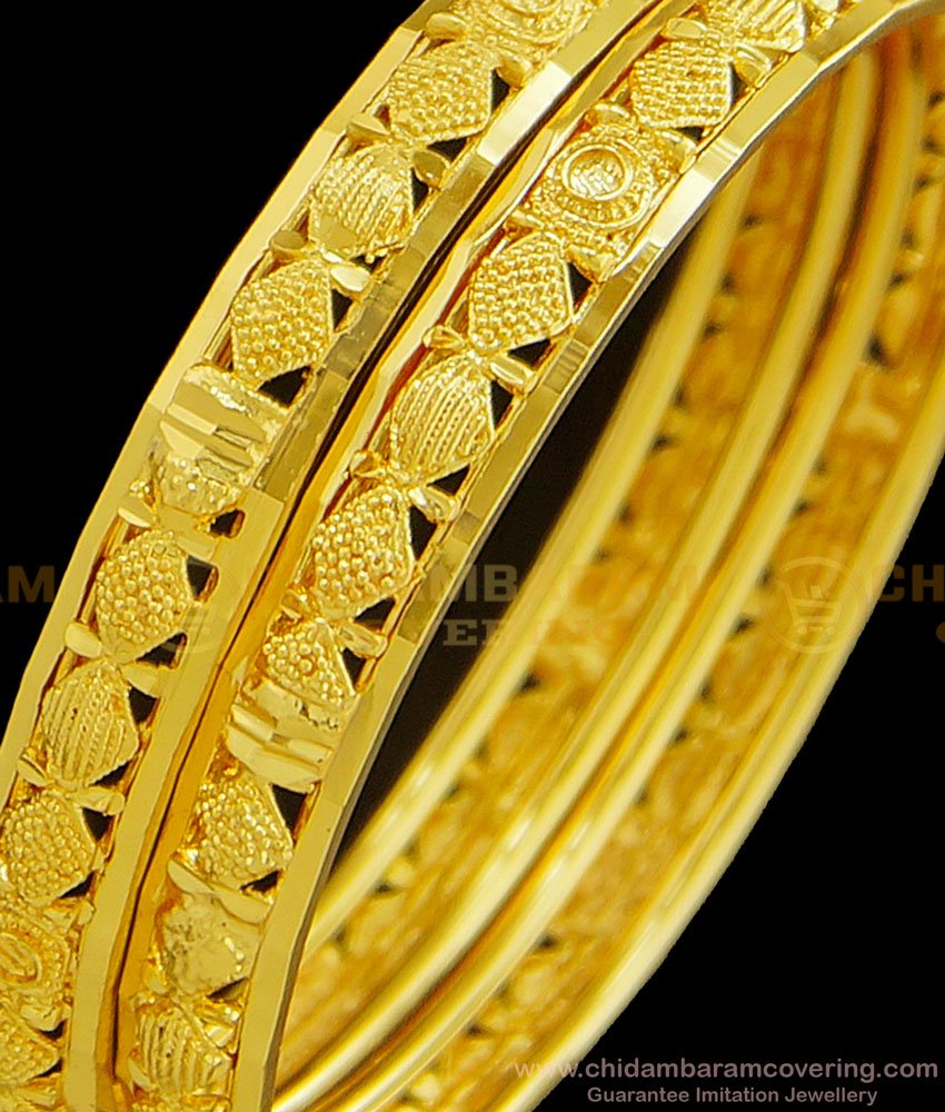 BNG386 - 2.8 Size New Pattern Real Gold Design Guaranteed Micro Gold Plated Bangles for Female