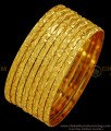 BNG392 - 2.8 Size Attractive Shine Cutting Thin Bangle Set for Regular Use Gold Bangles Design 