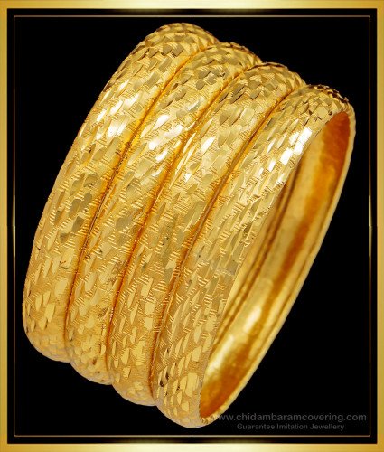 BNG504 - 2.6 Size Bridal Wear Broad Bangles Design Set Of 4 Bangles Best Price in India 