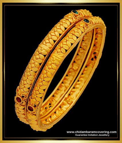 BNG518 -2.8 Size First Quality Nagas Jewellery Temple Bangles Set for Women