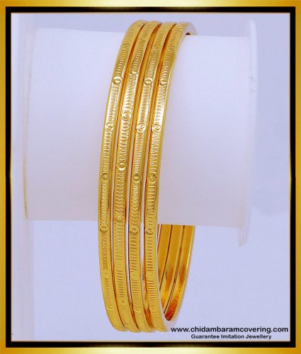 BNG540 - 2.6 Size Original Impon Gold Bangles Design Bridal Wear Set Of 4 Bangles Online 