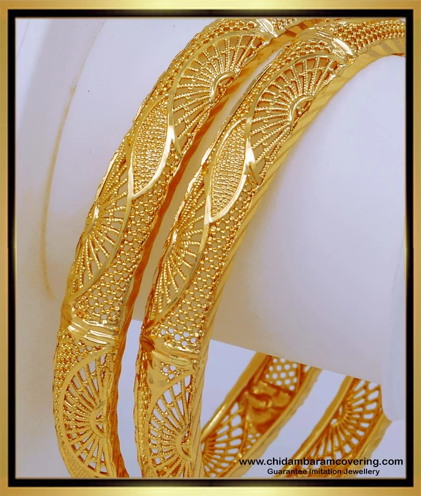 Buy One Gram Gold Bridal Wear Gold Bangles Design Buy Online
