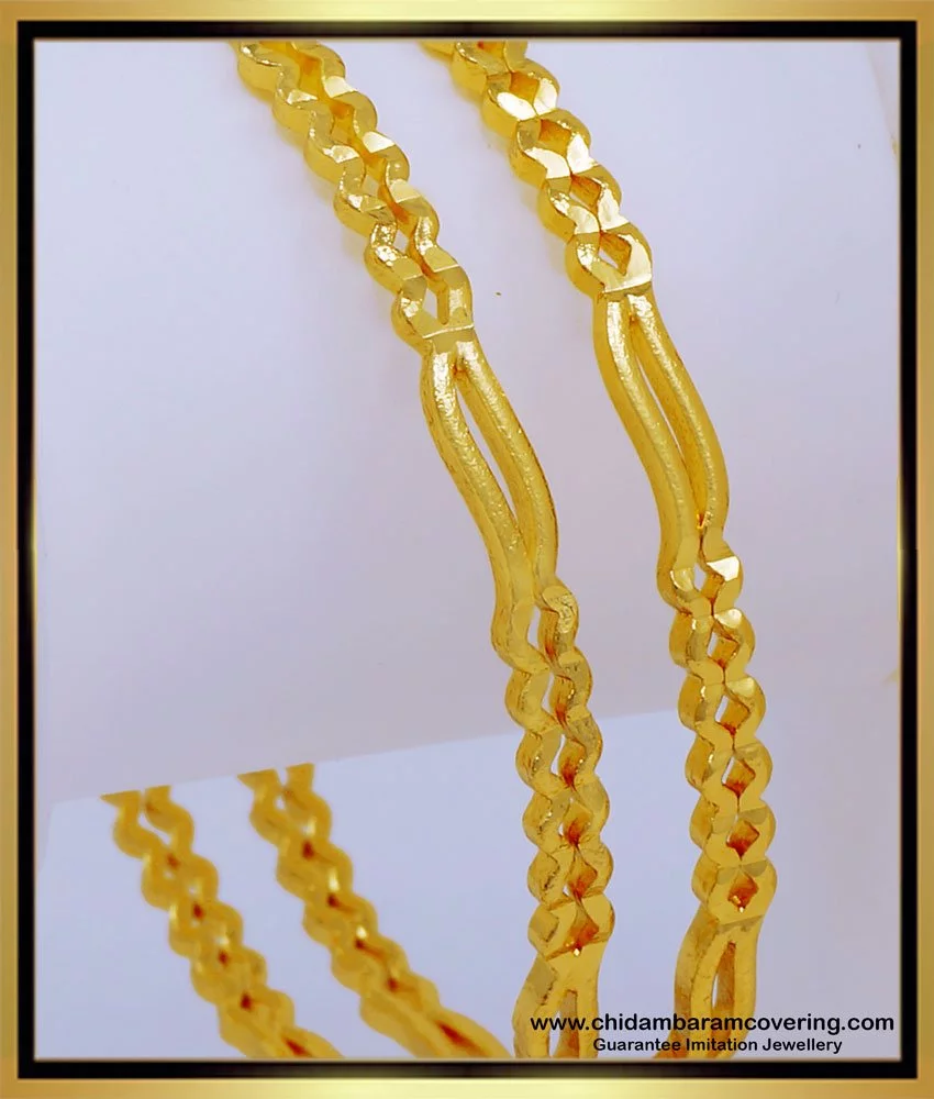 Buy New Daily Use Gold Bangles Design 1gram Gold Guarantee Bangles Online
