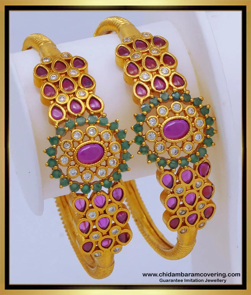 fcity.in - Temple Jewellery Bangle / Twinkling Glittering Bracelet Bangles