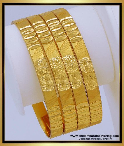 BNG633 - 2.6 Size Latest Model Gold Plated Imitation Bangles Buy Online