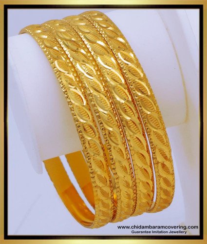 BNG659 - 2.8 Size New Gold Design Covering Bangle Buy Online 