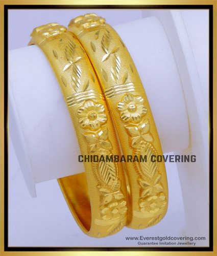 BNG800 - 2.10 Size Light Weight Bangles Design Gold Forming Jewellery