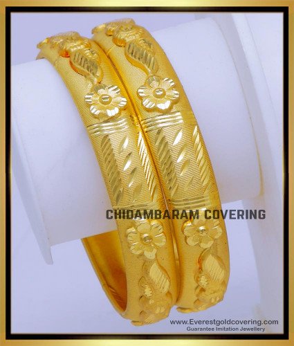 BNG801 - 2.4 Size One Gram Gold Forming Jewellery Bangles Design