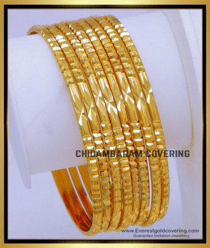 BNG820 - 2.8 Simple Thin Daily Use Plain Gold Bangle Design Latest