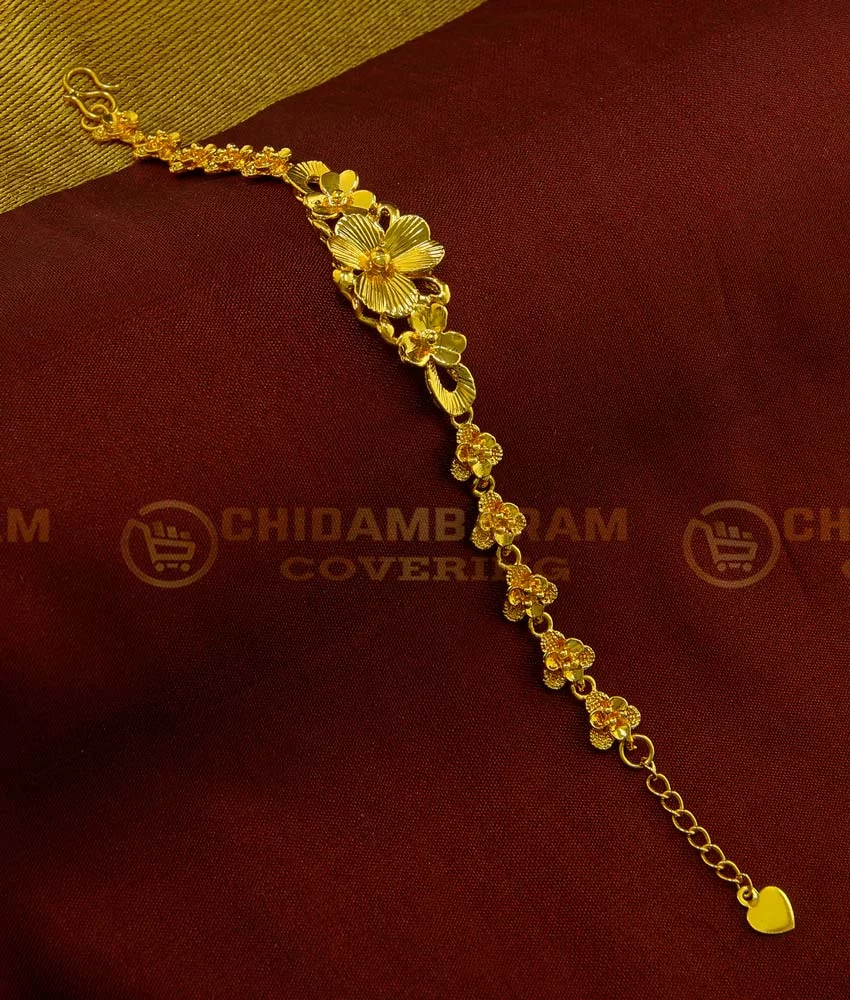 A trendy spectacular flower design bracelet.. from shree Gold.. | Bracelet  designs, Gold, Bracelets