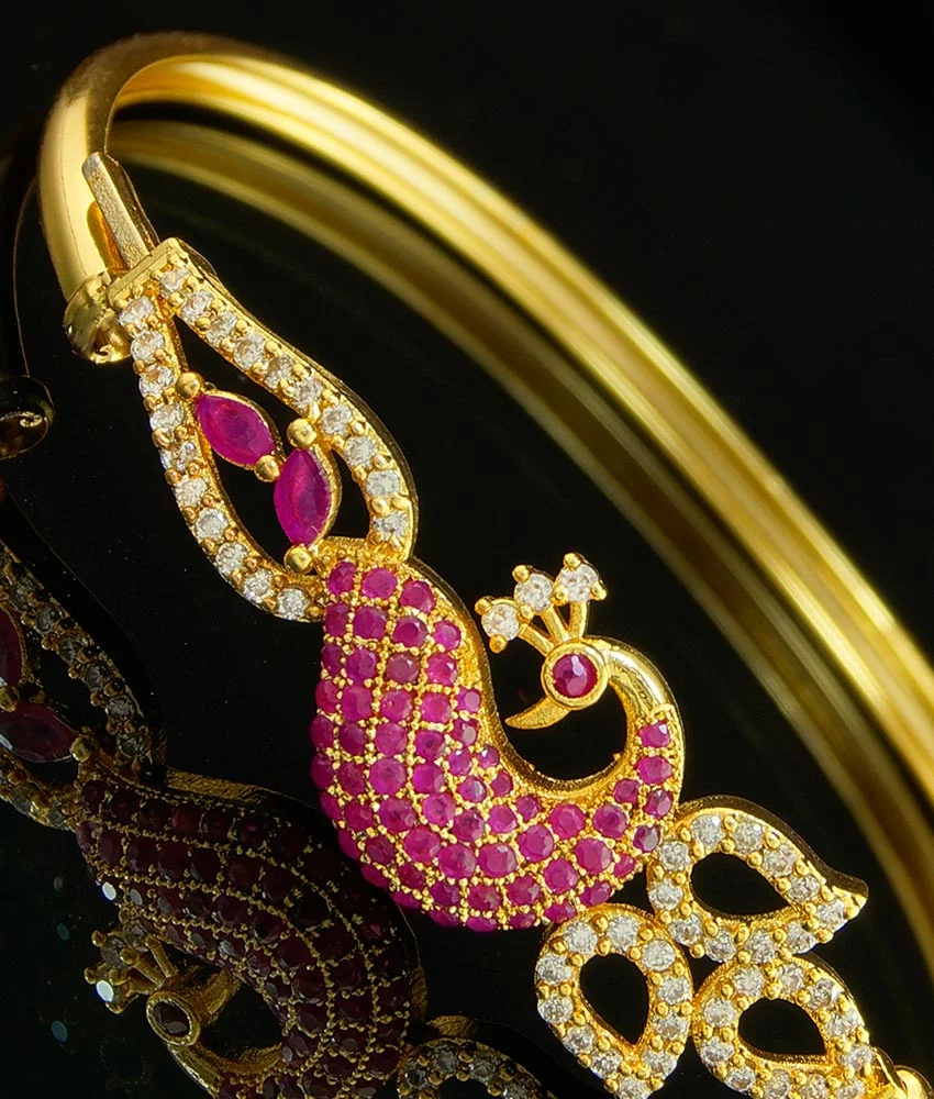 Buy quality Peacock Design Bracelet In 18K Rose Gold Bracelet MGA - BRG0097  in Amreli