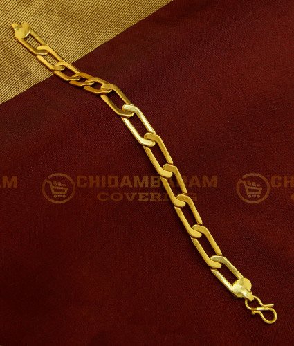 BCT139 - Gold Style Chain Pattern Bracelet Design Men Wedding Jewellery Collection Online