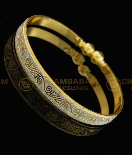 BCT154 - 2.6 size Modern Gold Plated College Wear Kada Bracelet Design Online
